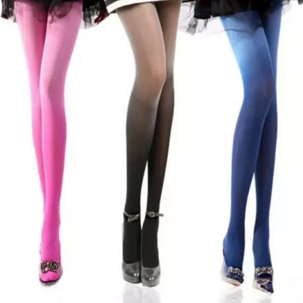 TIGHTS PURPLE OMBRE VELVETY OPAGE CANDY COLORED - Picture 2 of 4